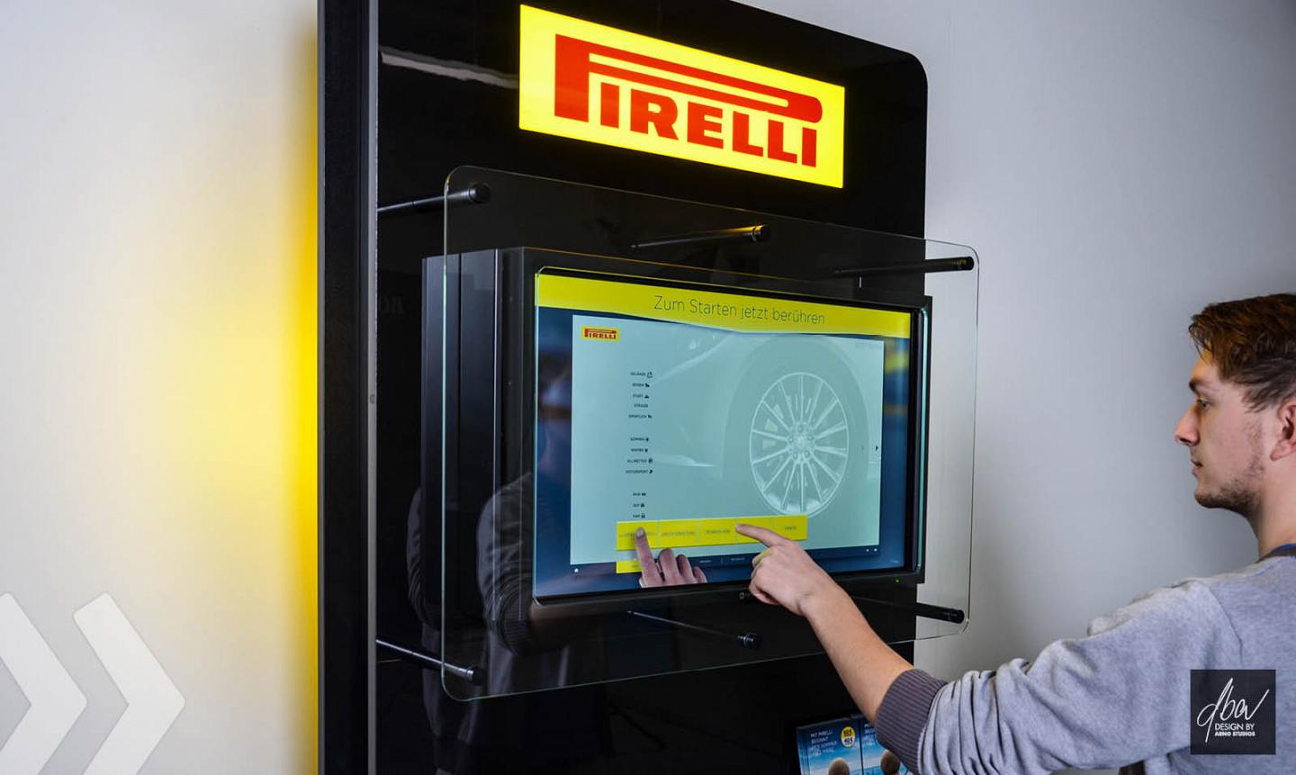 Interactive displays - example Pirelli